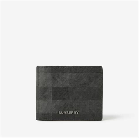 porte cartes burberry homme|Check Slim Bifold Wallet in Charcoal .